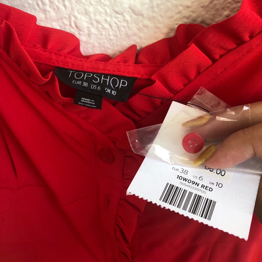 Top shop Red Ruffle Maxi - Picture 5 of 6